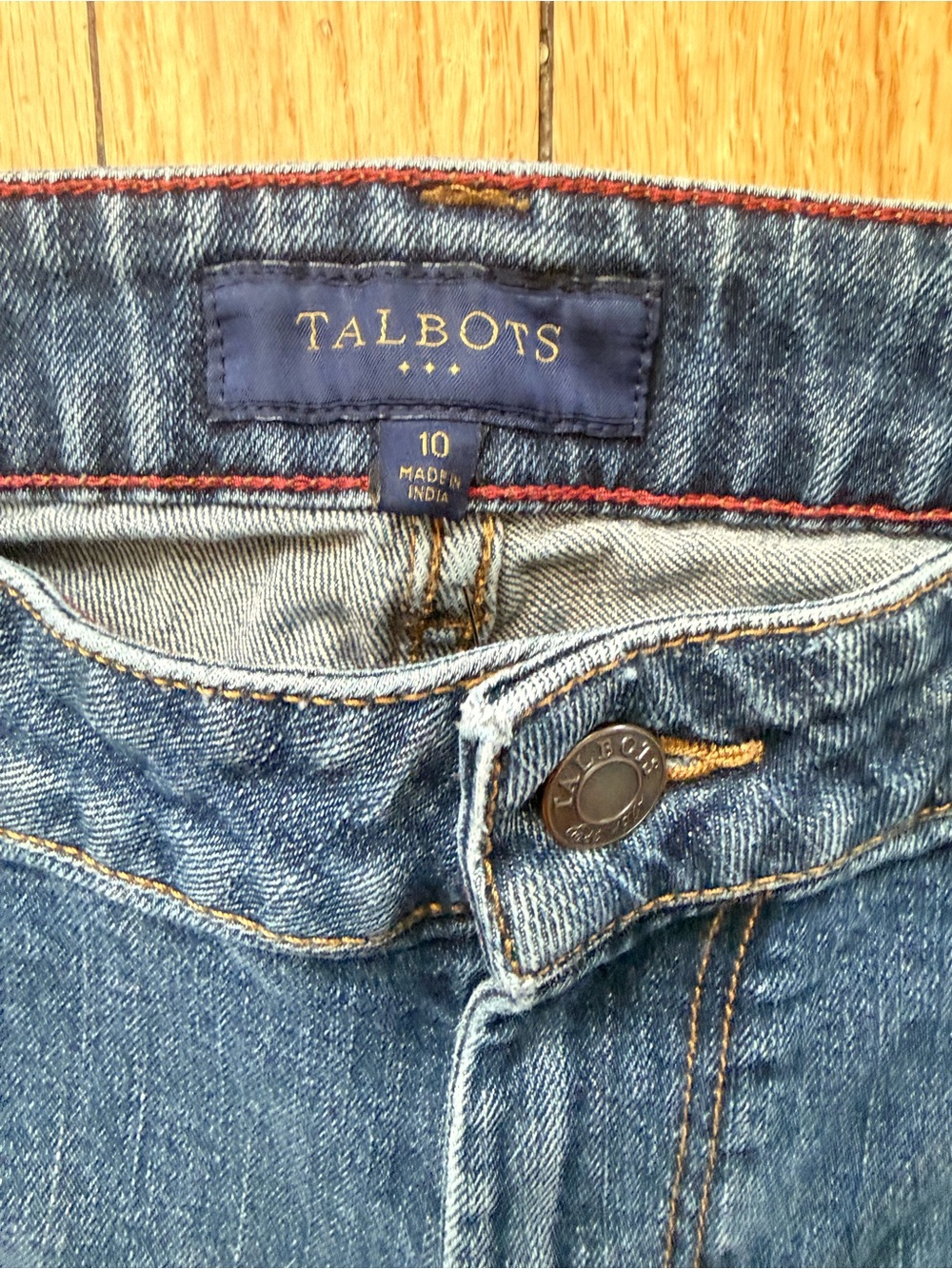 Talbots Straight-Leg Dark Blue Jeans - Picture 3 of 4